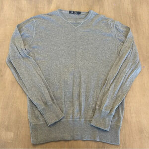 J Crew Men’s Grey Cotton Cashmere Crewneck Pullover Sweater Sz M
